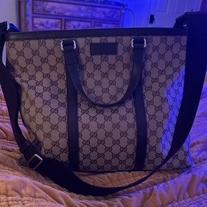 Gucci Beige and Brown Shoulder Bag